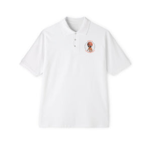 CAB Brain - Orange text - Men's Piqué Polo