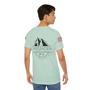 WHM - Flag on Sleeves - Unisex Jersey Short Sleeve Tee
