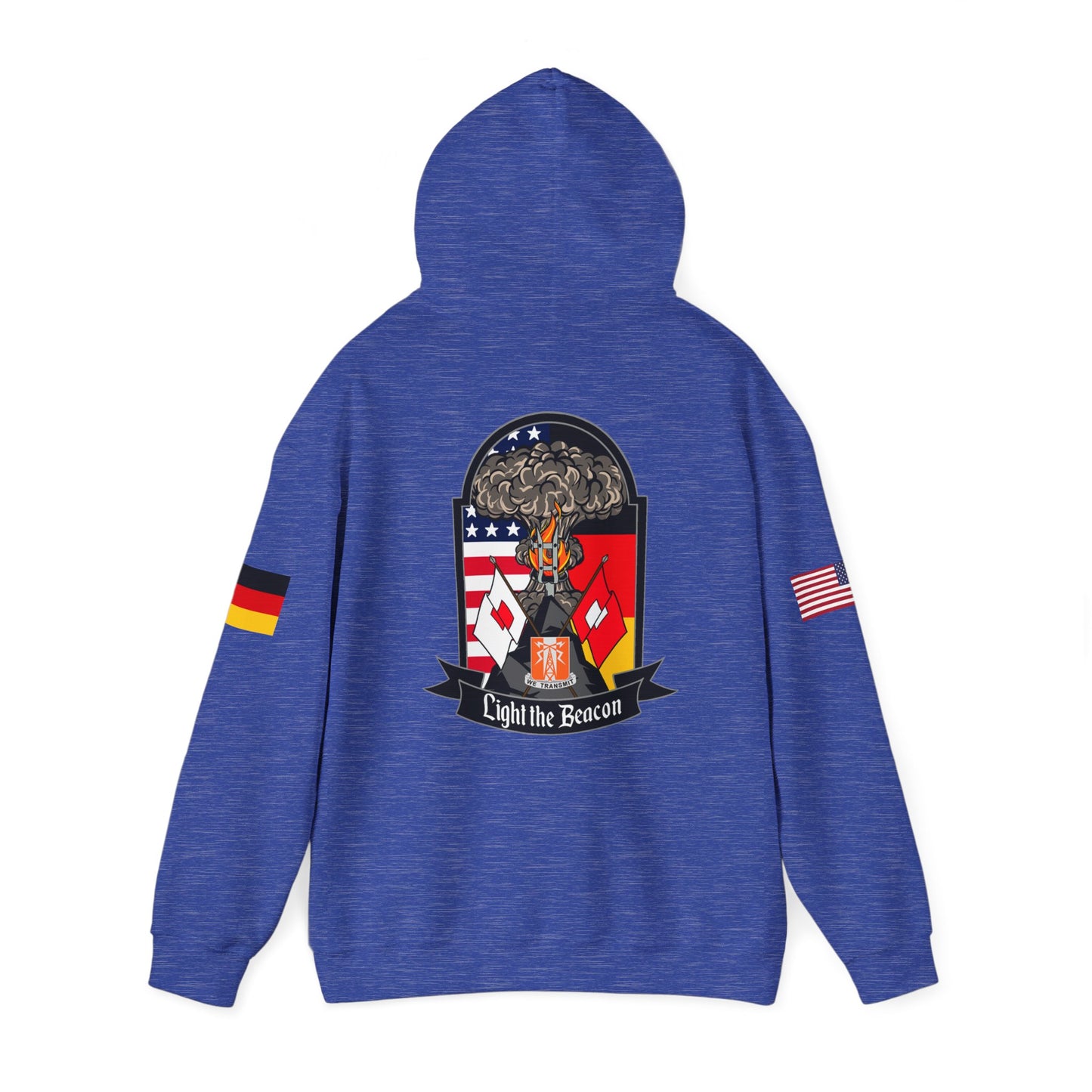 USANEC-S - Flags on Sleeves - Unisex Heavy Blend™ Hooded Sweatshirt