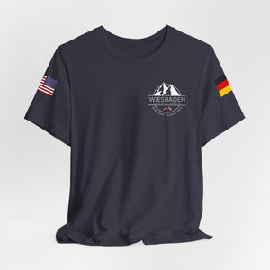 WHM - Flags on Sleeves - Unisex Jersey Short Sleeve Tee