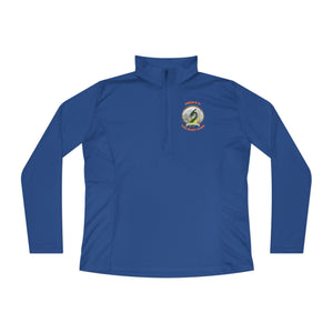 CSD Dragon - Orange text - Ladies Quarter-Zip Pullover