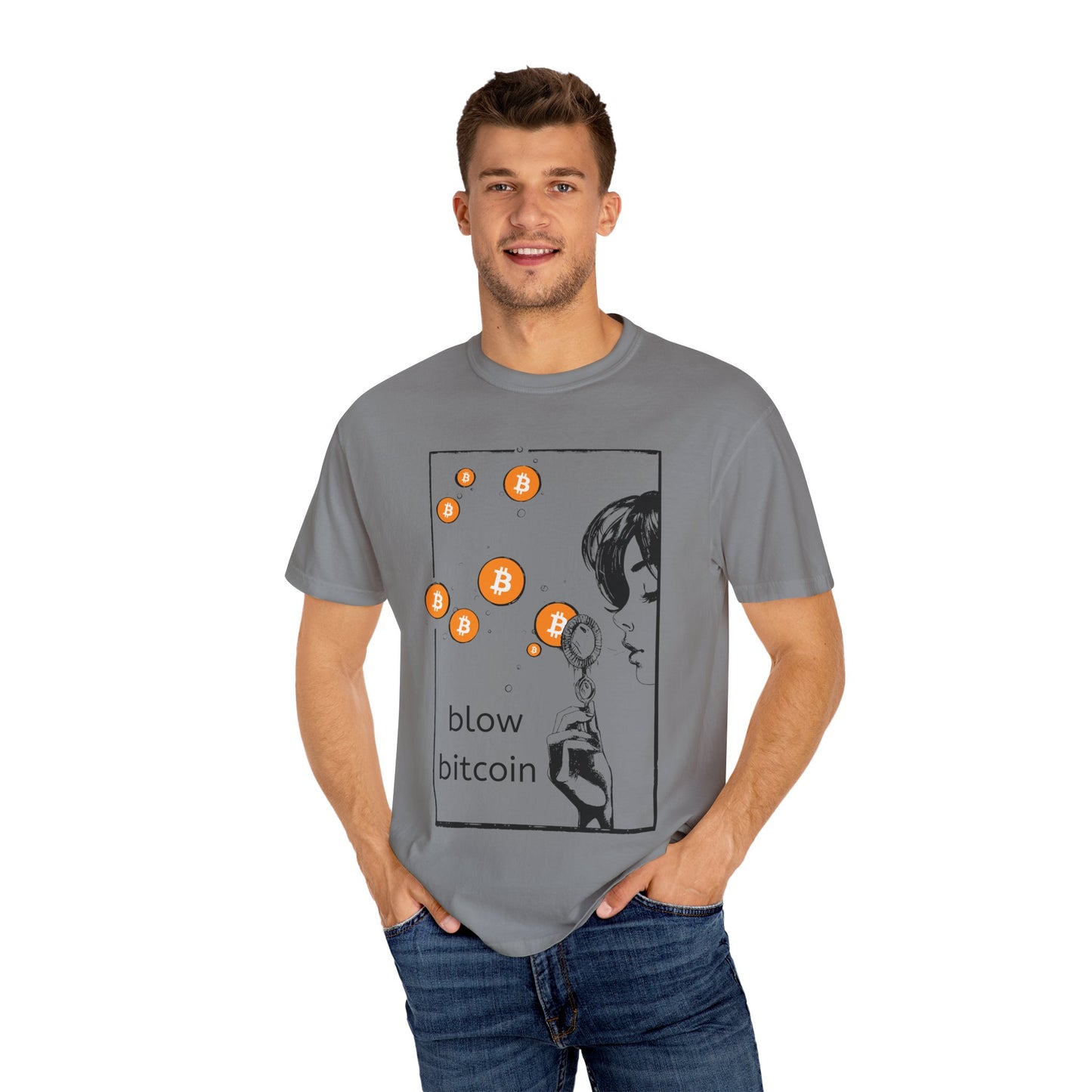 Blow Bitcoin! - Unisex Garment-Dyed T-shirt