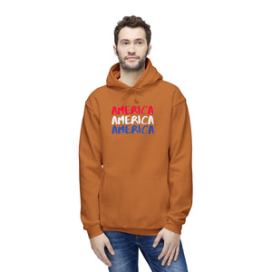 America x3!!! - Unisex Hooded Sweatshirt, Made in US