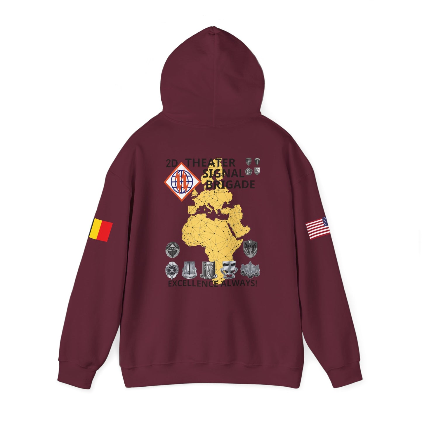 39th SSB - Flags on Sleeves - Unisex Heavy Blend™ Hooded Sweatshirt