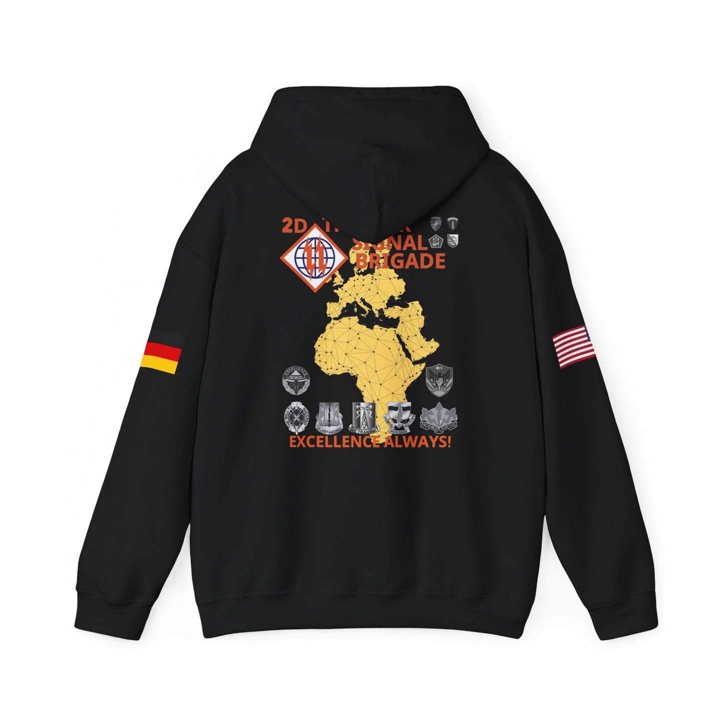 102D SSB - Flags on Sleeves - Unisex Heavy Blend™ Hooded Sweatshirt