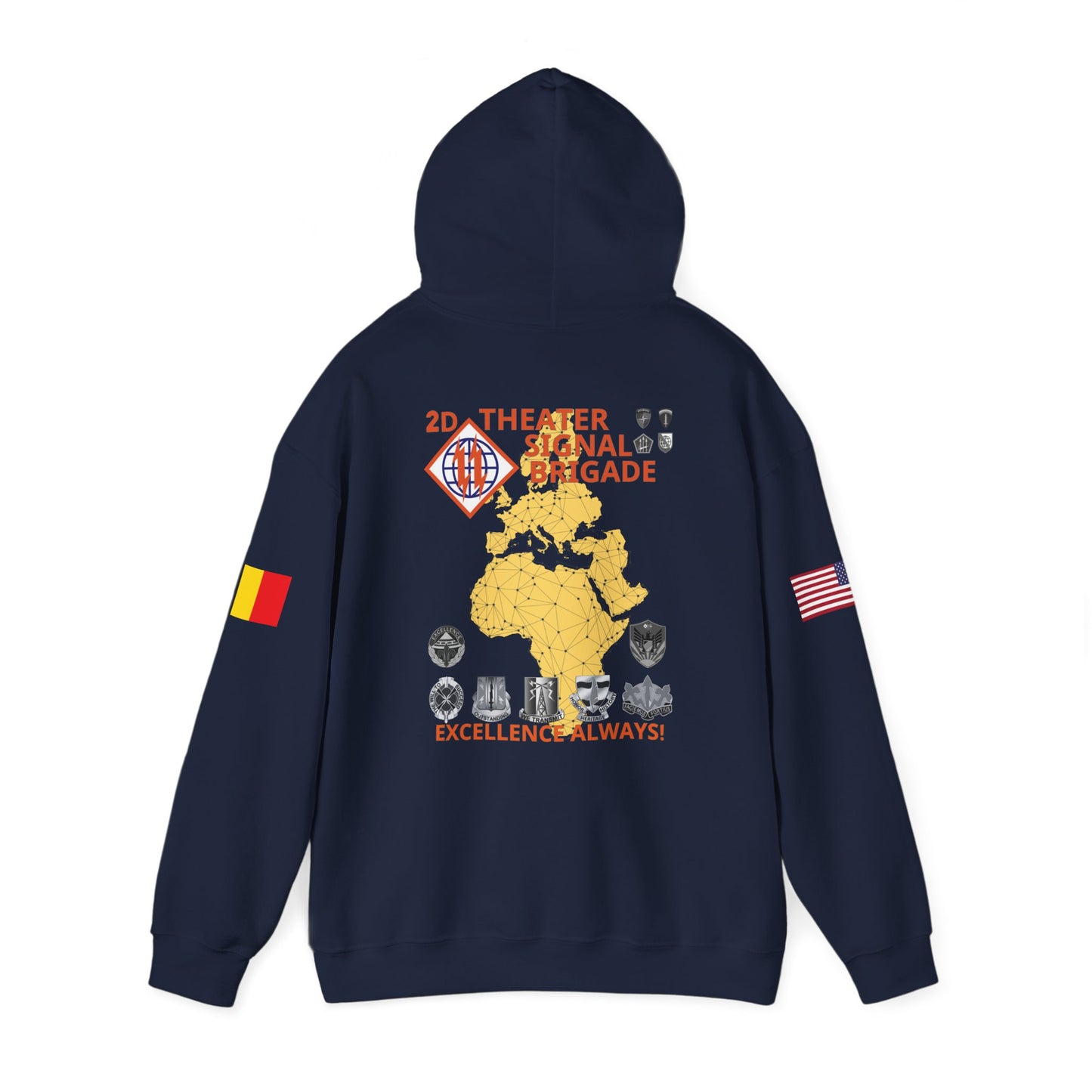 39th SSB - Flags on Sleeves - Unisex Heavy Blend™ Hooded Sweatshirt