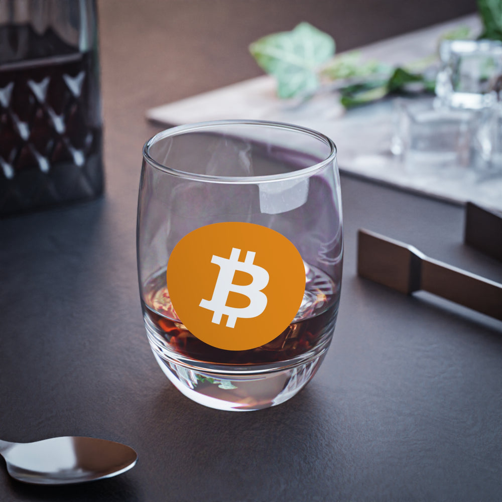 Bitcoin Whiskey Glass