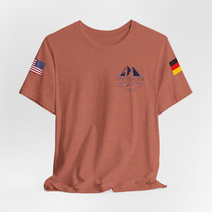 WHM - Flags on Sleeves - Unisex Jersey Short Sleeve Tee