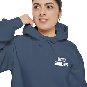 Sow Smiles - Skeleton Back - Unisex Garment-Dyed Hoodie