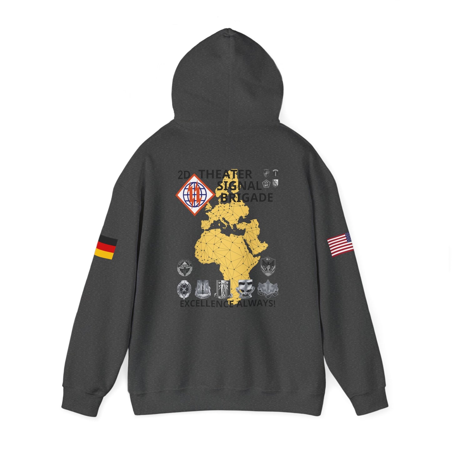 102D SSB - Flags on Sleeves - Unisex Heavy Blend™ Hooded Sweatshirt