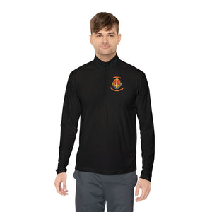 CAB Sword - Orange text - Unisex Quarter-Zip Pullover