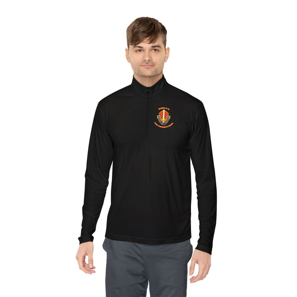 CAB Sword - Orange text - Unisex Quarter-Zip Pullover