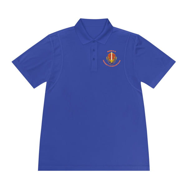 AAB Sword - Orange text - Men's Sport Polo Shirt