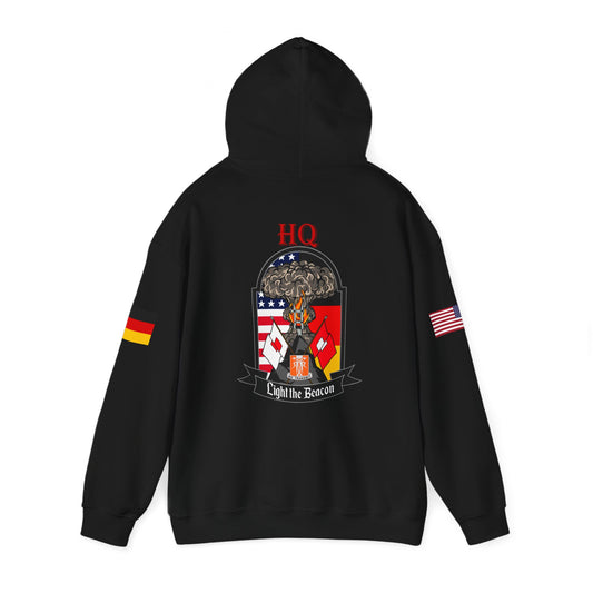 HQ Call Sign -  USANEC-S - Flags on Sleeves - Unisex Heavy Blend™ Hooded Sweatshirt