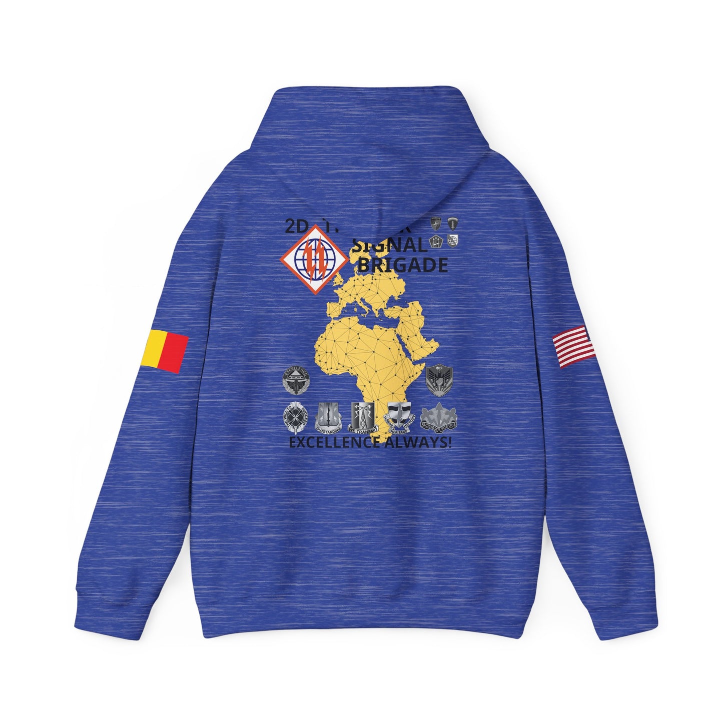 39th SSB - Flags on Sleeves - Unisex Heavy Blend™ Hooded Sweatshirt