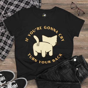 Turn Around With A Smile - Women's Midweight Cotton Tee