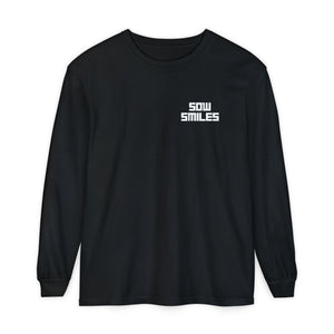 Sow Smiles! - Skeleton Back - Garment-Dyed Long Sleeve