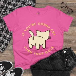 Turn Around With A Smile - Women's Midweight Cotton Tee