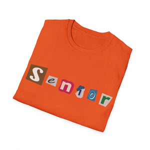 Senior - Adult Sizing - Blank Back - Unisex Softstyle T-Shirt