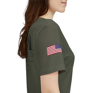 WHM - Flags on Sleeves - Unisex Jersey Short Sleeve Tee