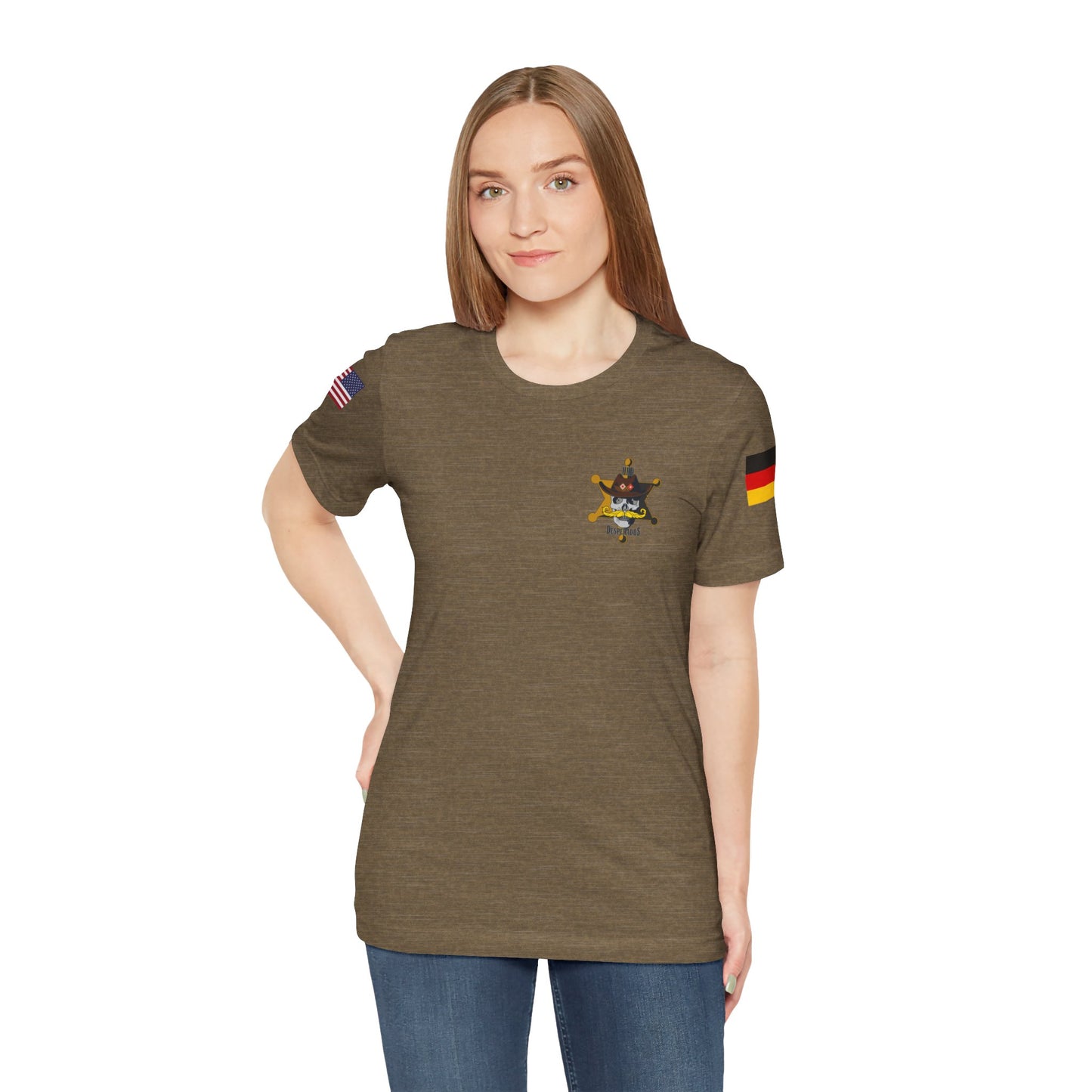 Desperados - Flag on Sleeves - Unisex Jersey Short Sleeve Tee