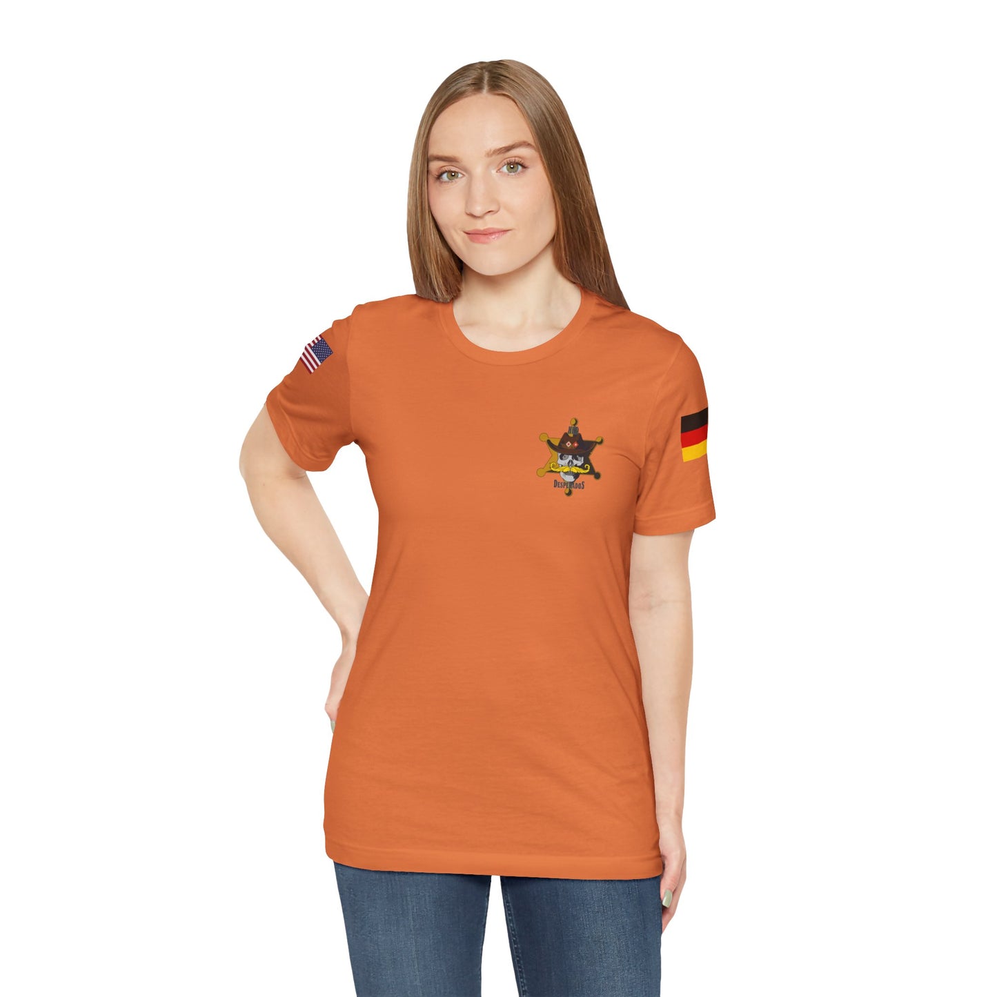 Desperados - Flag on Sleeves - Unisex Jersey Short Sleeve Tee