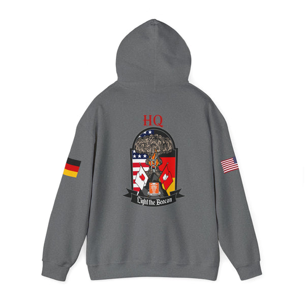 HQ Call Sign -  USANEC-S - Flags on Sleeves - Unisex Heavy Blend™ Hooded Sweatshirt