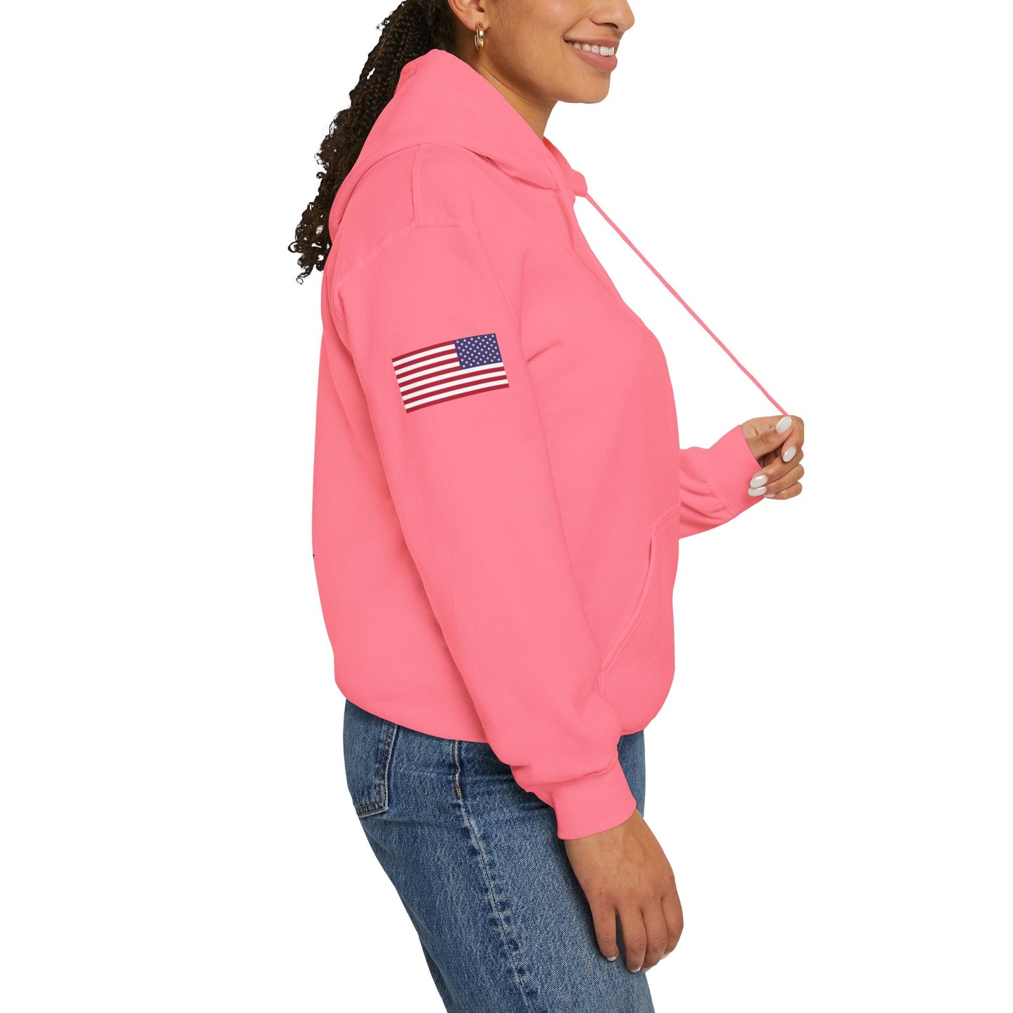 S4 - Option 2 - 102D SSB - Flags on Sleeves - Unisex Heavy Blend™ Hooded Sweatshirt