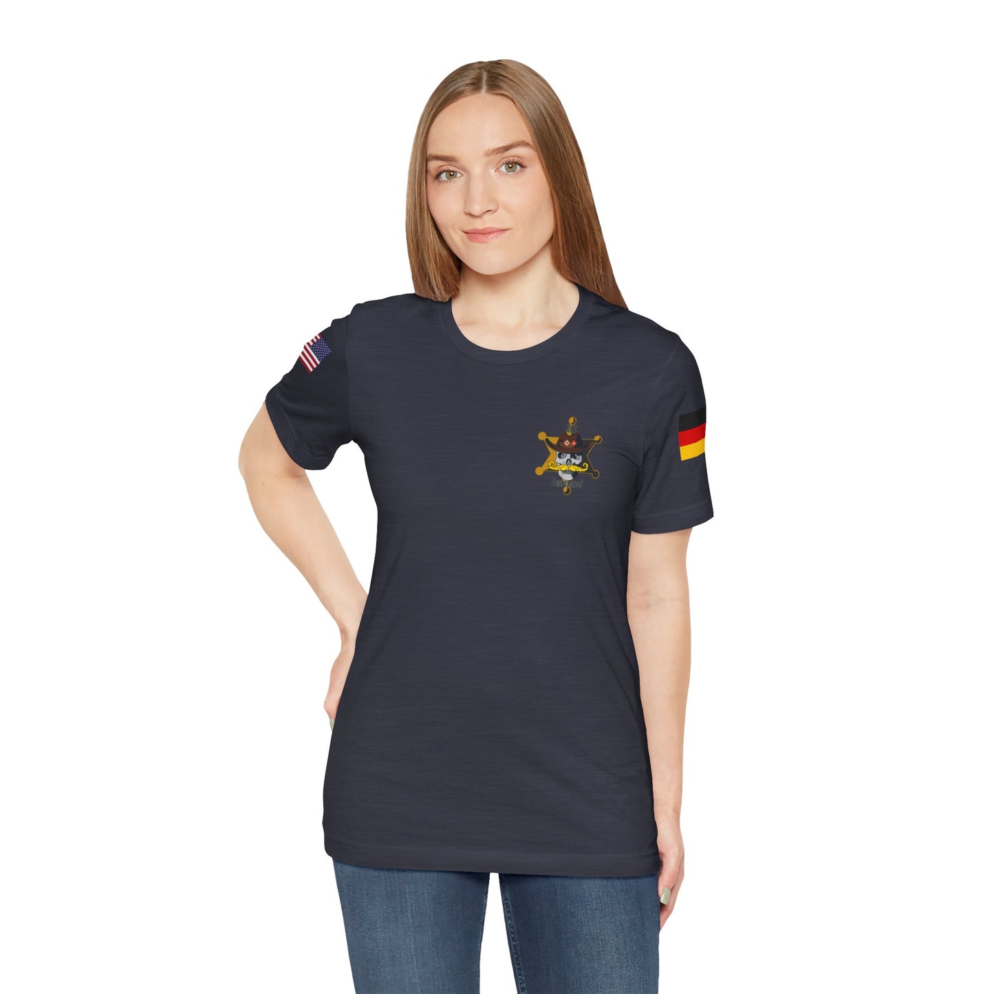 Desperados - Flag on Sleeves - Unisex Jersey Short Sleeve Tee