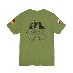 WHM - Flag on Sleeves - Unisex Jersey Short Sleeve Tee