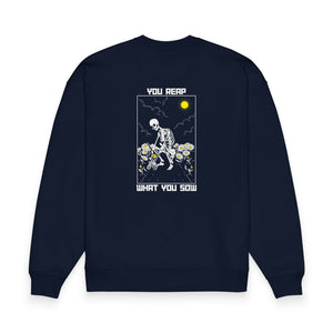 Sow Smiles - Skeleton Back - Unisex Organic Oversized Sweatshirt Radder 2.0