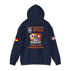 S4 - Option 1 - 102D SSB - Flags on Sleeves - Unisex Heavy Blend™ Hooded Sweatshirt