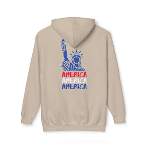 America x 3 - Unisex Hooded Sweatshirt, Made in USA