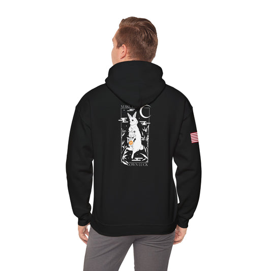 Bitcoin - USA Flag on Right Sleeve - Unisex Heavy Blend™ Hooded Sweatshirt