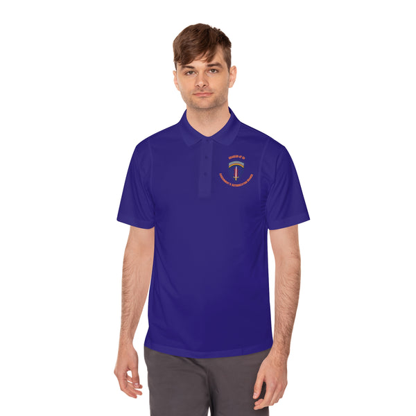 AAB U'R-AF -Orange text - Men's Sport Polo Shirt