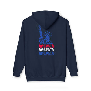 America x3!!! - Unisex Hooded Sweatshirt, Made in US