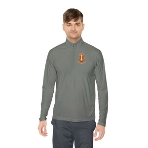 CAB Sword - Orange text - Unisex Quarter-Zip Pullover