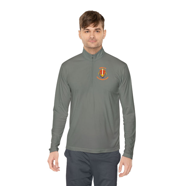 CAB Sword - Orange text - Unisex Quarter-Zip Pullover