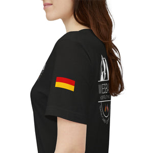 WHM - Flags on Sleeves - Unisex Jersey Short Sleeve Tee