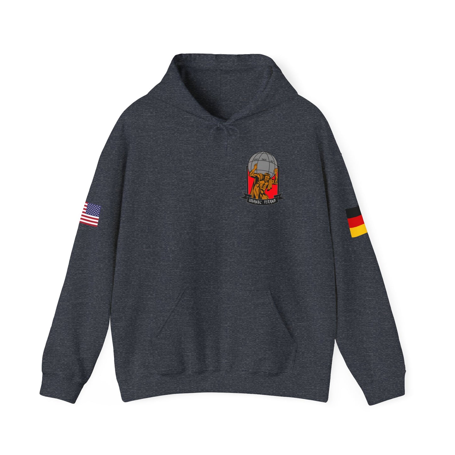 USANEC-S - Flags on Sleeves - Unisex Heavy Blend™ Hooded Sweatshirt