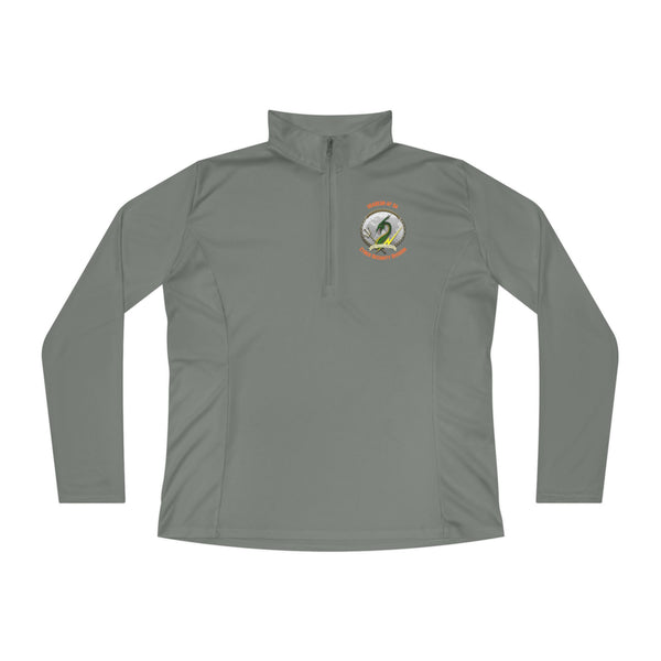 CSD Dragon - Orange text - Ladies Quarter-Zip Pullover