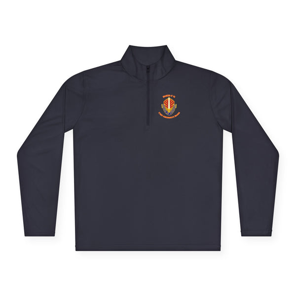 CAB Sword - Orange text - Unisex Quarter-Zip Pullover