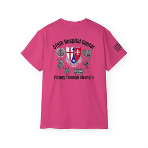 519th Hospital Center - Unisex Ultra Cotton Tee Flag on Sleeve
