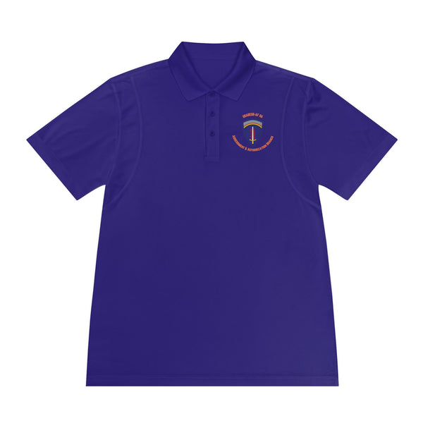 AAB U'R-AF -Orange text - Men's Sport Polo Shirt
