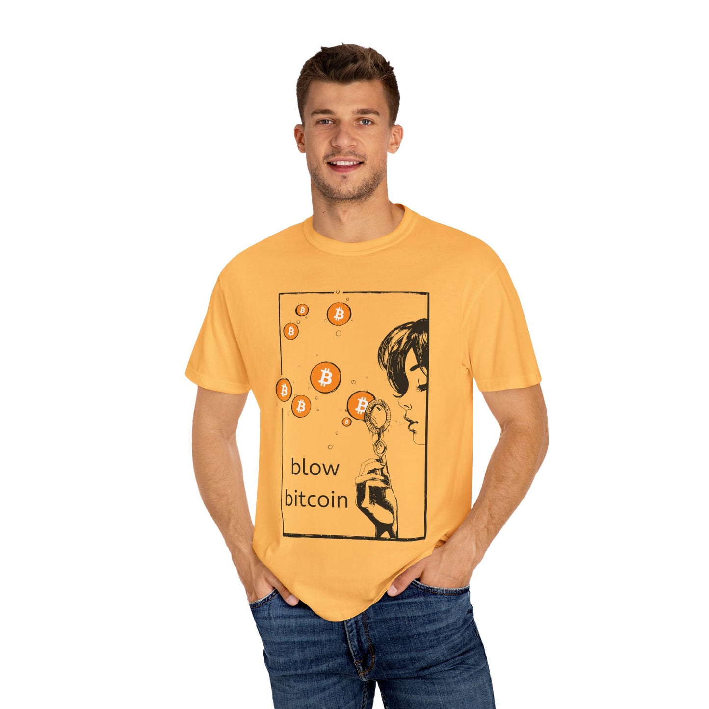 Blow Bitcoin! - Unisex Garment-Dyed T-shirt