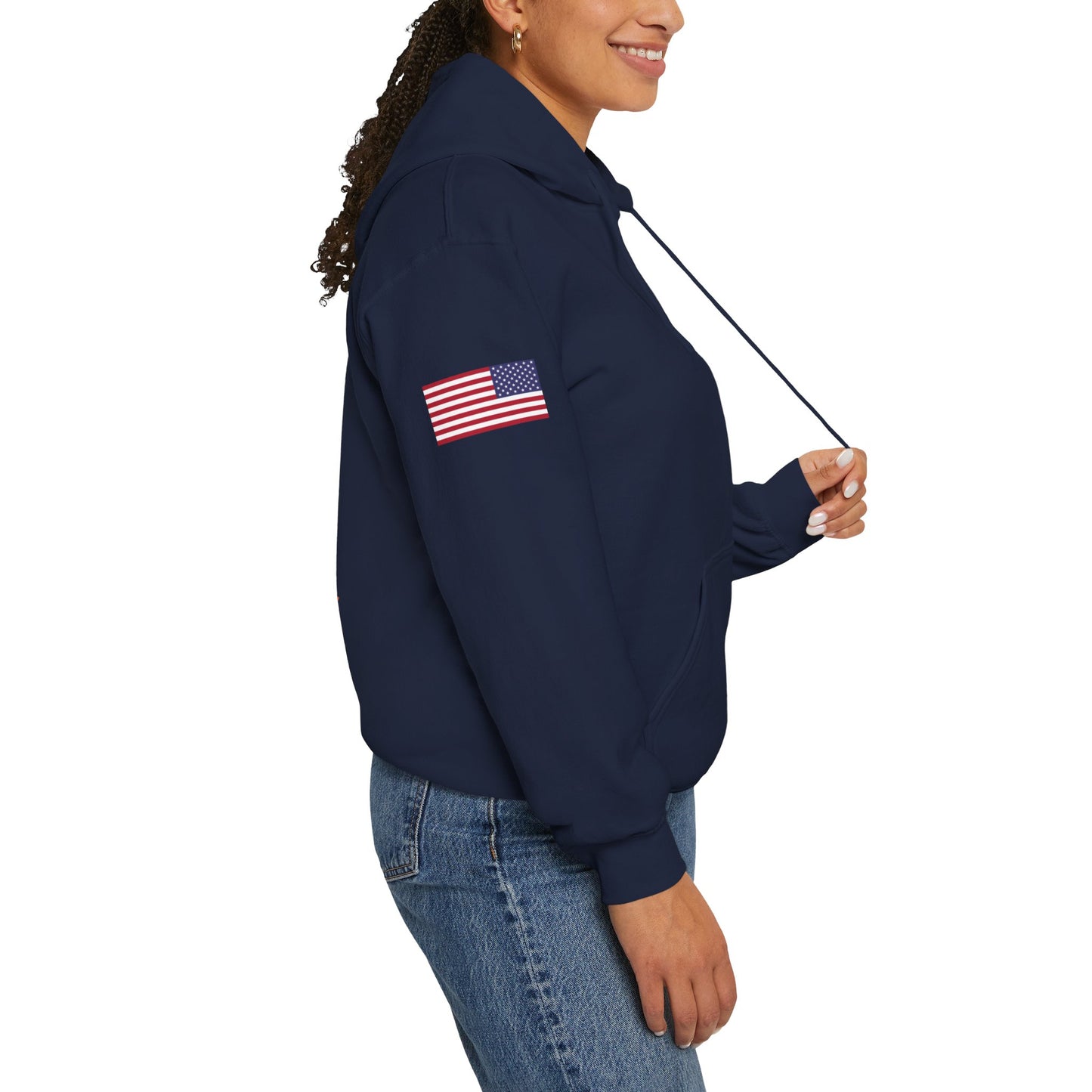 S4 - Option 2 - 102D SSB - Flags on Sleeves - Unisex Heavy Blend™ Hooded Sweatshirt