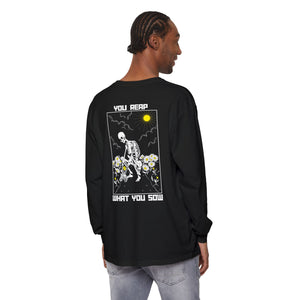 Sow Smiles! - Skeleton Back - Garment-Dyed Long Sleeve