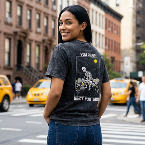 Sow Smiles! - Skeleton Back - Vintage Crewneck Tee