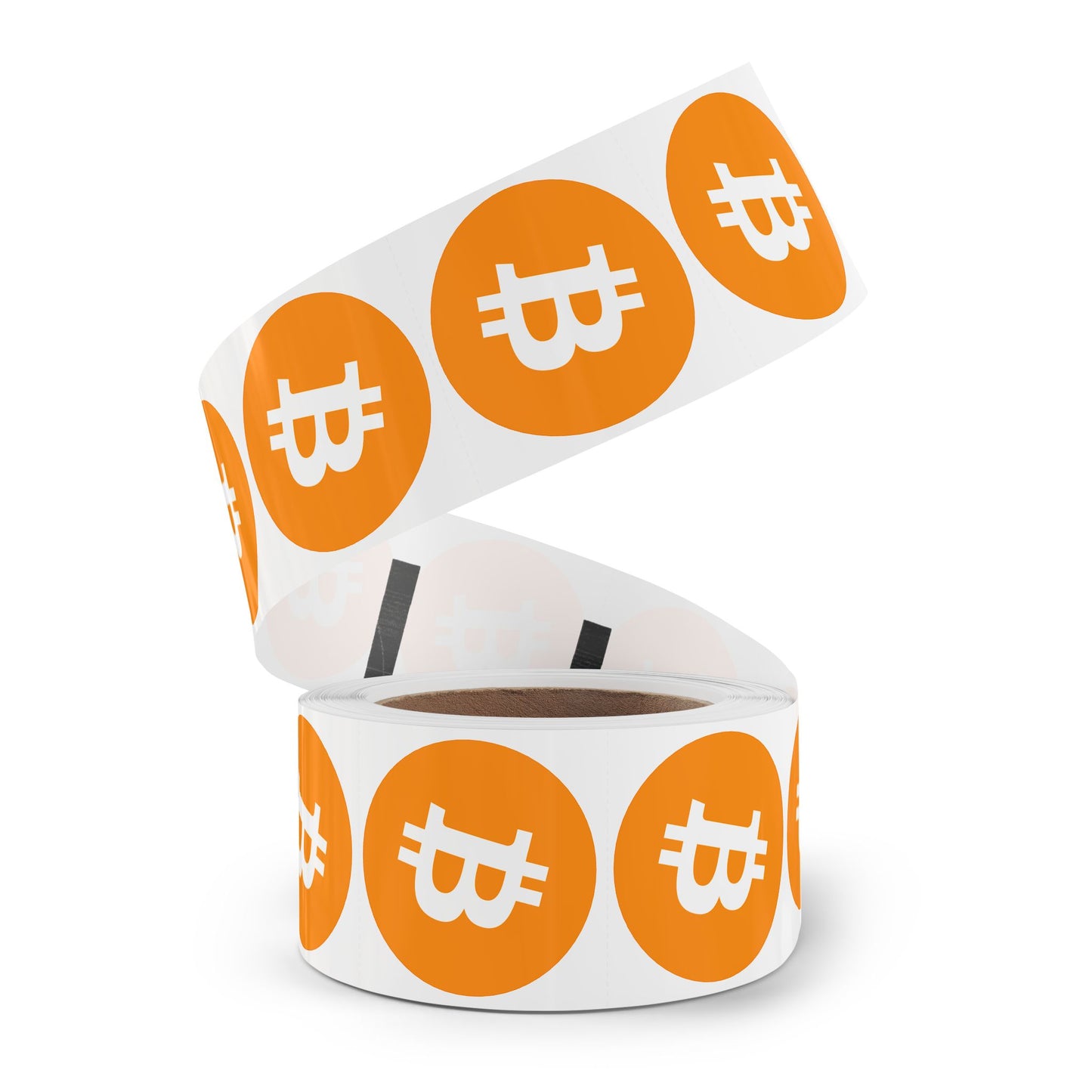 Bitcoin Round Sticker Label Rolls