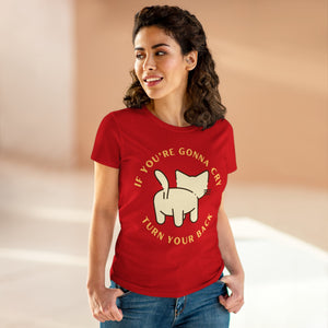 Turn Around With A Smile - Women's Midweight Cotton Tee